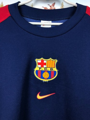 Vintage 90's Nike Barcelona Football Sweatshirt Soccer Jacket Mens Rare Size 2XL - Picture 5 of 15