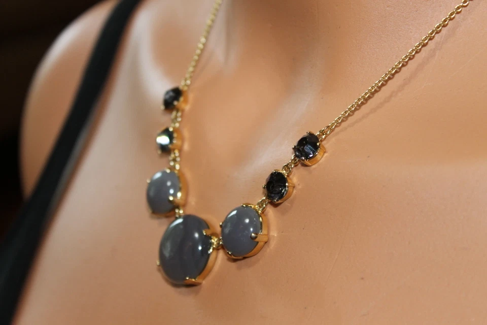 Новый с Ярлыками Kate Spade Нью-Йорк 'камень настроения" золотистый серый одиночный бусы ожерелье  - Изображение 4 из 4