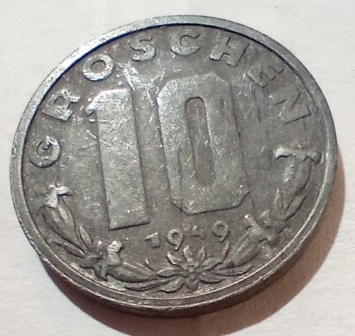 10 Groschen 1949 Austria Republik Österreich Edelweiss Gentian