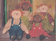 15 Raggedy Doll Pattern Attic Heirlooms D102P Ragged Dolls with Clothes 2005