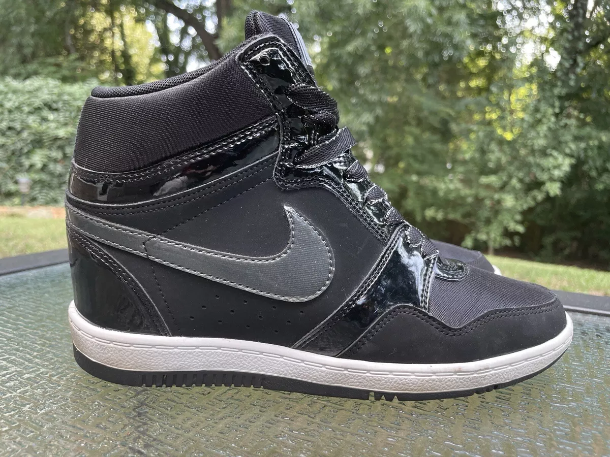 Kerkbank Veel Omhoog Nike Force Sky High Womens Size 9.5 Black 629746-001 Wedge Sneaker | eBay