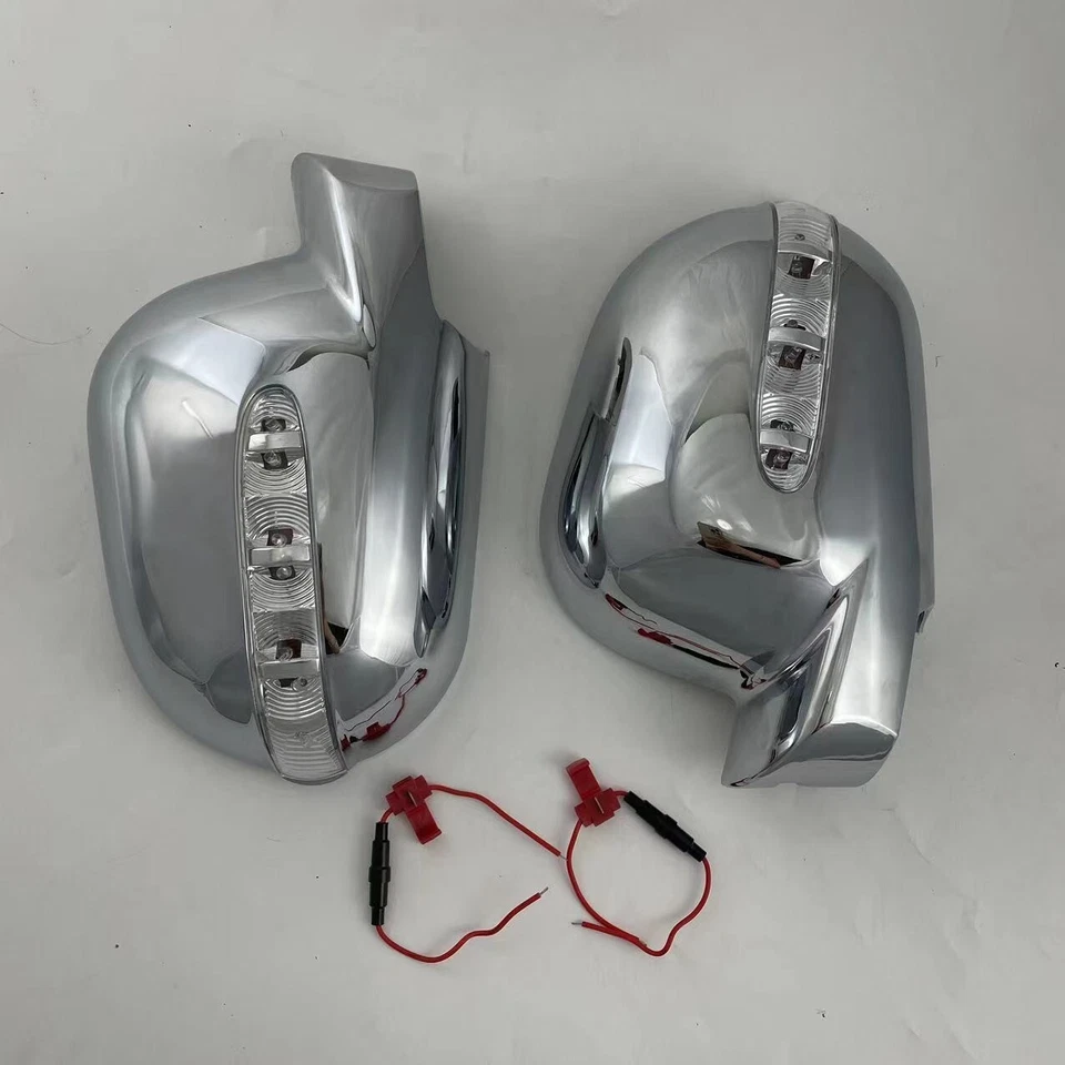 Cubierta de espejo retrovisor con luz LED cromada para 98-04 Mercedes-Benz ML320 M W163 Foto 3 de 4