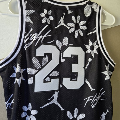Jordan Kids 23 AOP Black And White Sleeveless Basketball Jersey Size Large - Picture 9 of 11