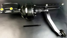 7 Dual Brake Booster Ball Milled Master Cylinder Under Dash Brake Pedal