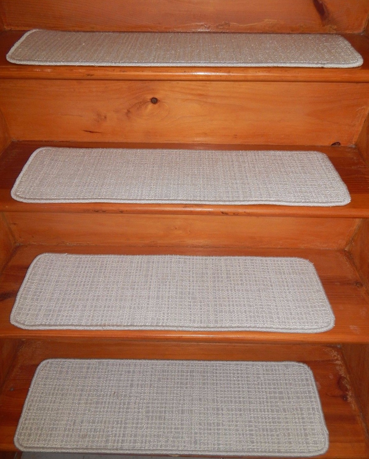 13 Step 9" X 27" + Landing 23" x 27" Tufted Woven WOOL Carpet Stair Treads. eBay