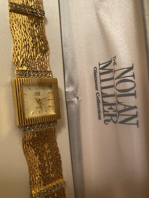 Nolan Miller Glamour Collection Gold Tone & Stones Watch W  display picture 1
