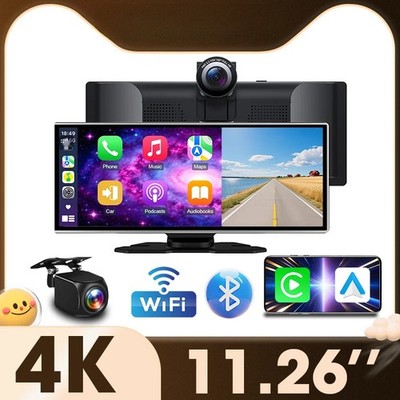 Jansite 11.26'' Large Screen Dash Cam 4K Wireless 5G WIFI GPS  Car DVR  BT FM AUX