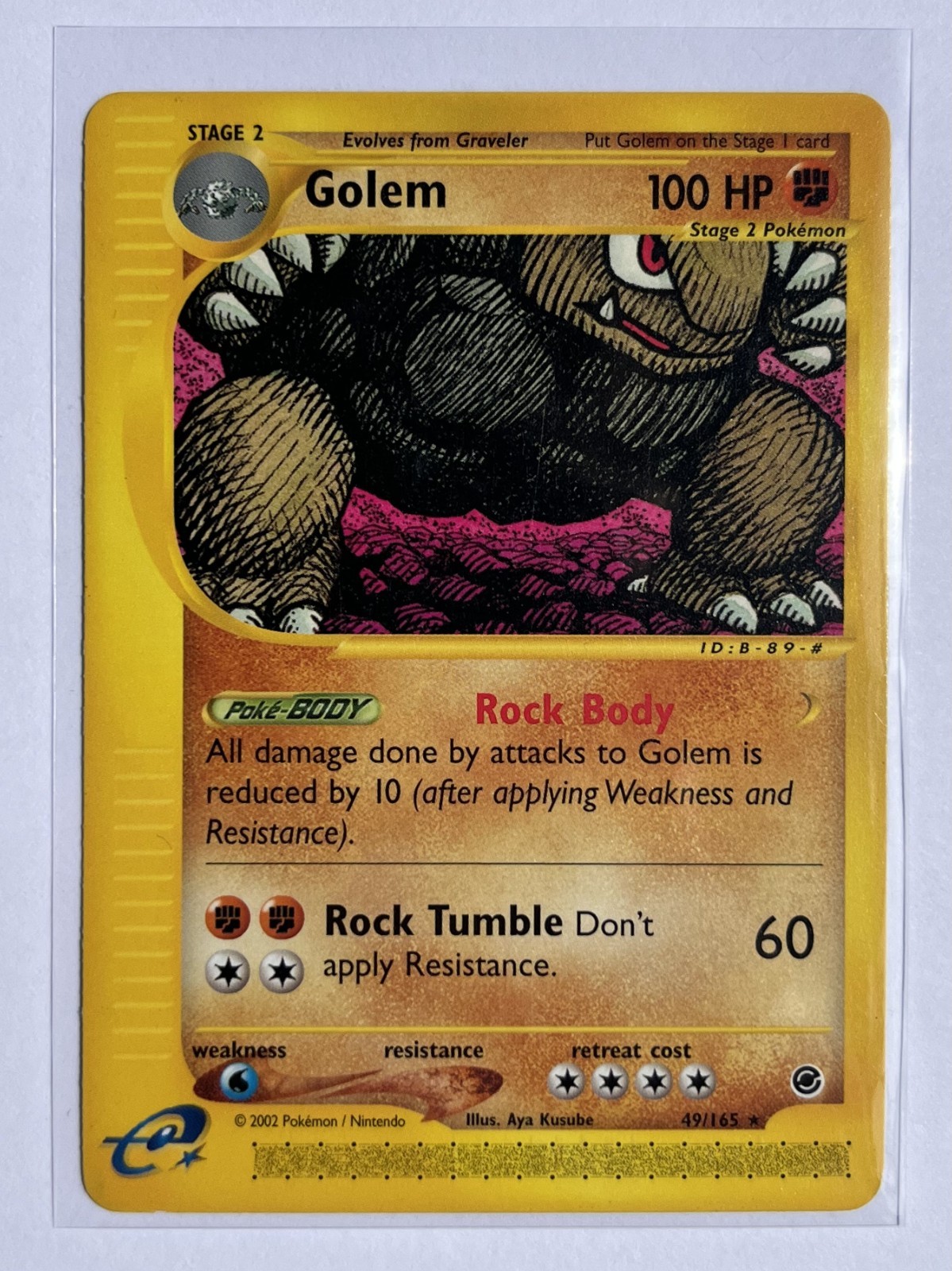 Golem Expedition 49/165 Rare Non-Holo Pokémon TCG Card - NEAR MINT