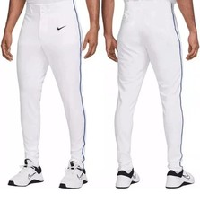 Nike Vapor Select Baseball Pants White/Royal Blue BQ5489-108 Mens Size XXL