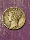1939  D COUNTERSTAMPED SILVER MERCURY DIME       INTERESTING  SILVER DIME