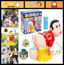 Automatic Bubble Machine with Music  LED Lights - Fun Bubble Blower for Kids
