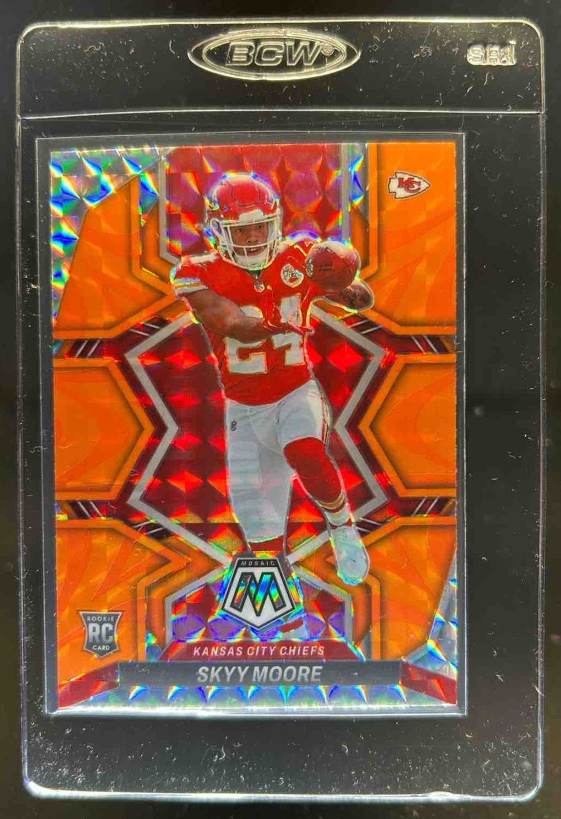 2022 Mosaic Skyy Moore RC Reactive Orange Rookie #319 Chiefs