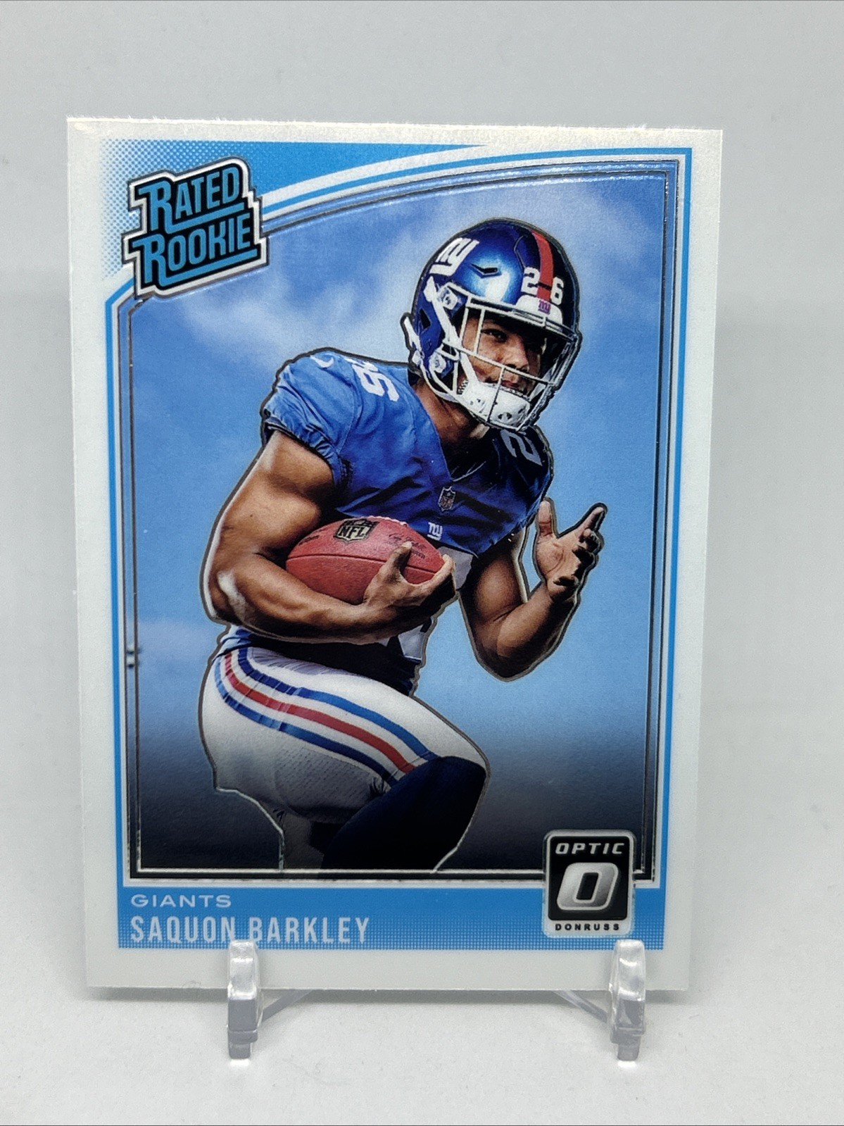 2018 Panini Donruss Optic Saquon Barkley Rated Rookie #156 Eagles Giants