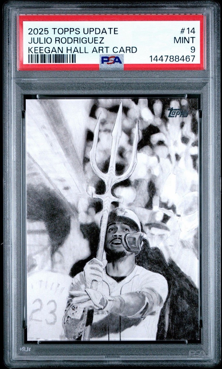 2025 Topps Update #KHAC-14 Julio Rodriguez Keegan Hall Art Card 