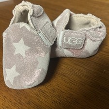 UGG Girls' Infant Baby Bootie Pink Shimmer Star Infant Size 0/1 Free Ship 