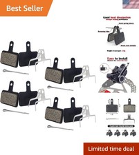 4 Pairs of Resin Bicycle Disc Brake Pads - Compatible with Shimano Models