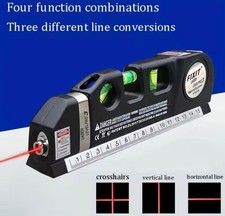 Laser Level Line Tool Multipurpose Laser Level Kit Standard Cross Line 8ft Tape