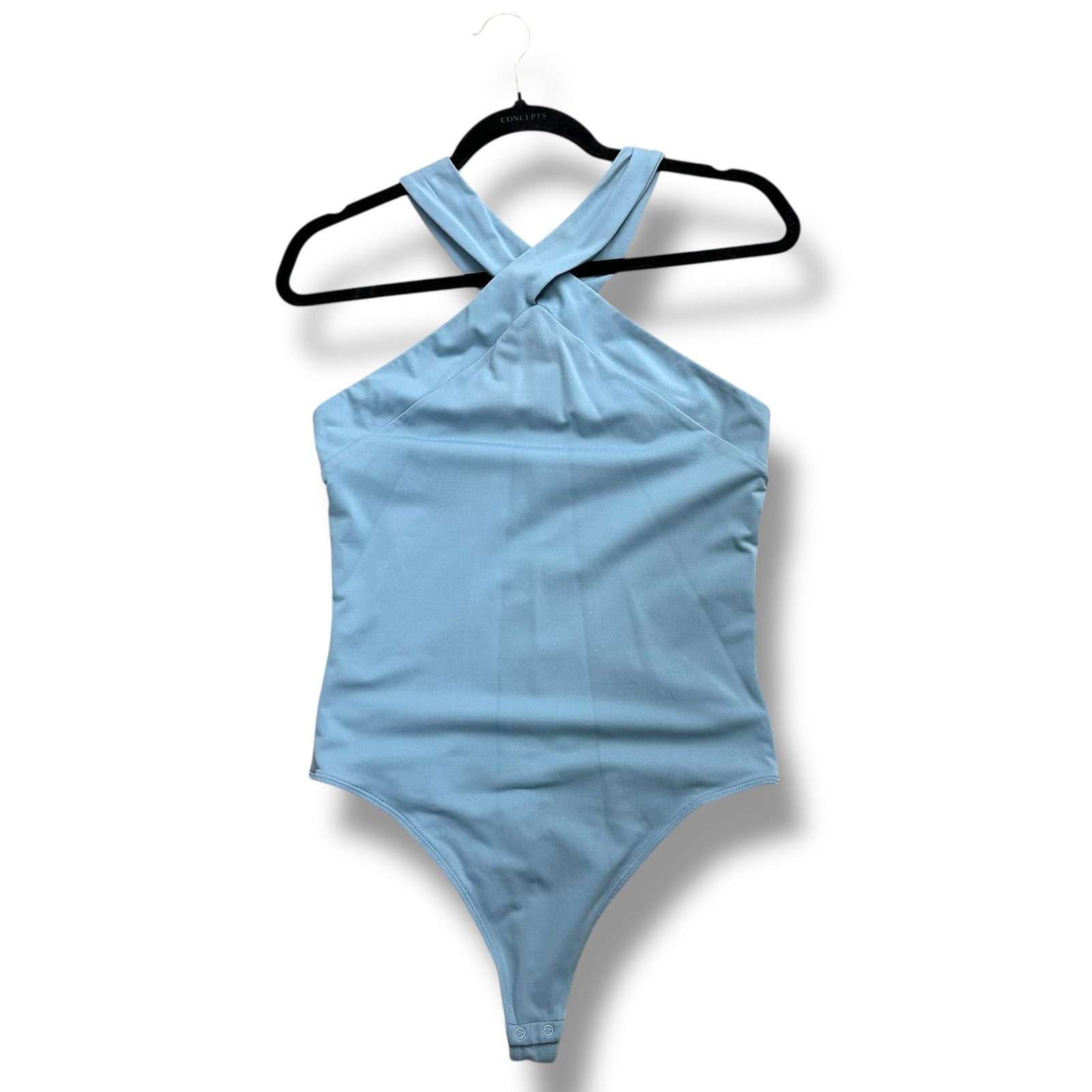 Aritzia Babaton Steel Blue Contour Criss Cross Ha… - image 1