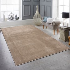 Tapis taupe uni moderne doux ambiance chaleureuse