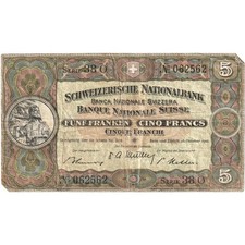 [#1243371] Switzerland, 5 Franken, 1947-10-16, VF