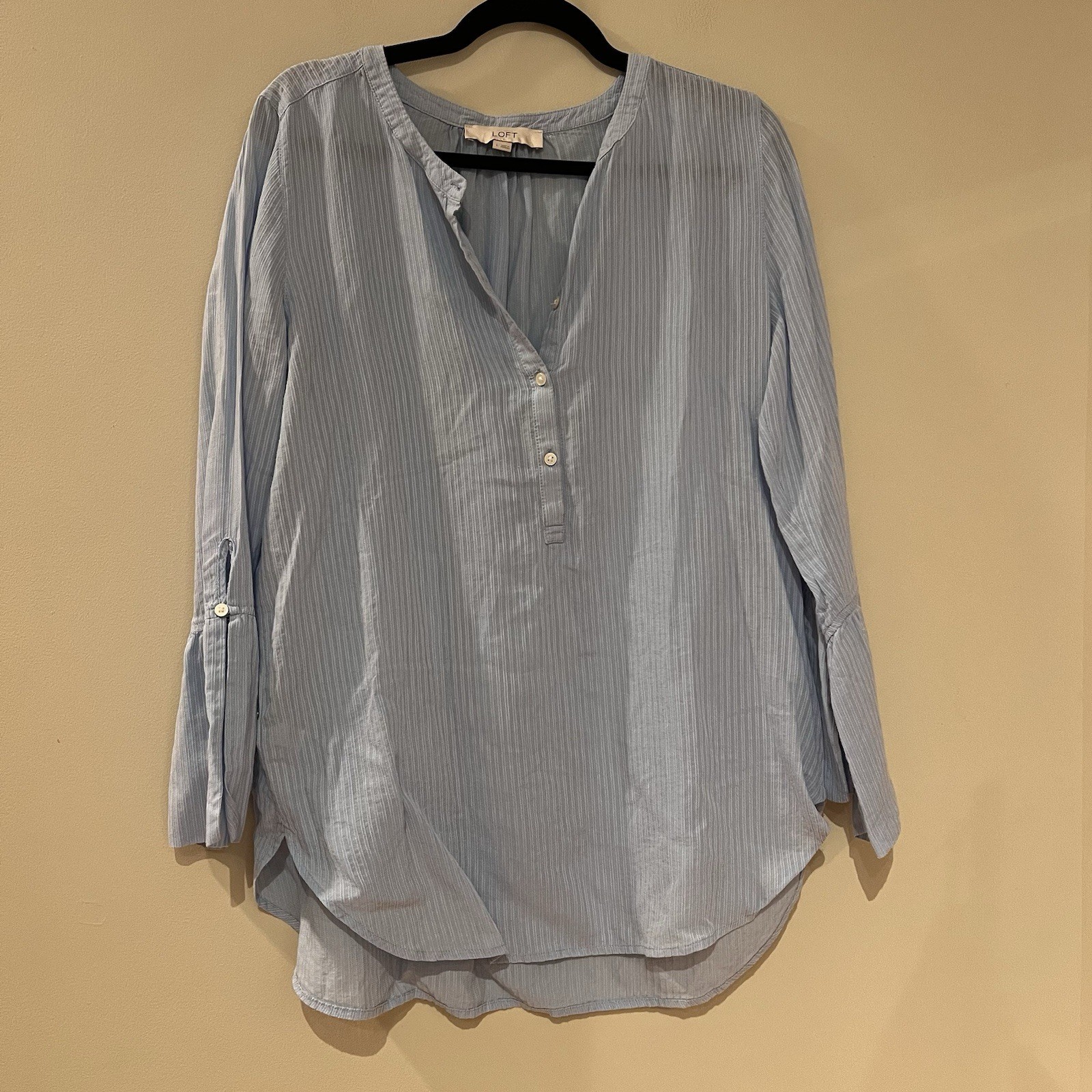 LOFT Light Blue Button Up Blouse - image 1