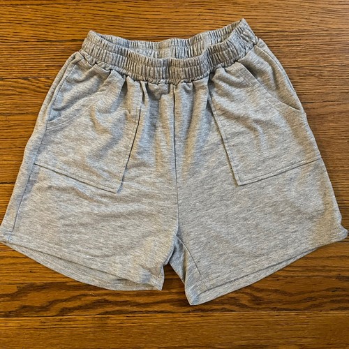 High Waisted Basic Grey Lounge Sleep Shorts With Pockets Size Small