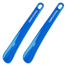 SIMPLECOOL Plastic Shoe Horn, Portable Travel Horns. 25cm, Blue/9.8"