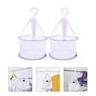 2pcs Portable Mesh Drying Basket Makeup Brush Puff Holder Hanging Net