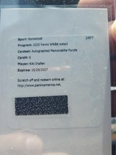 Kiki Iriafen Insert And Auto Redemption 2025 Memorabilia Purple Lot Of TWO .