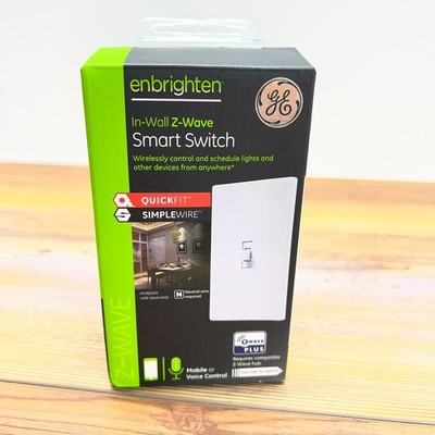 GE Enbrighten In-Wall Z-Wave Smart Switch QuickFit SimpleWire 46202 Open Box