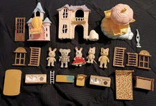 Calico Critters Lot Furniture Haunted  Carousel Mixed Set PLZ READ Cat Koala