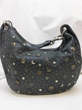Borsa a tracolla JIMMY CHOO Zodiac in pelle borchie borsa a mano nera autentica usata