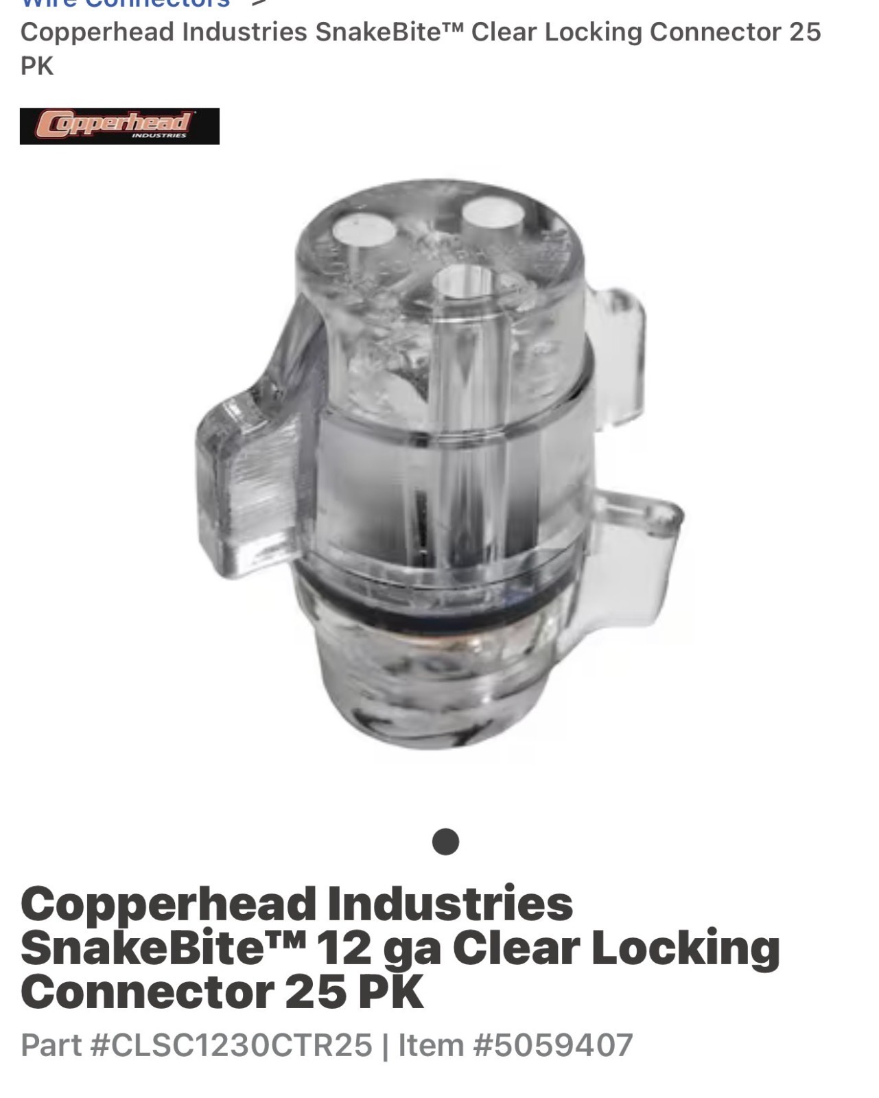Pkg 17 Copperhead Industries Snakebite locking connectors 12awg Ask about %OFF
