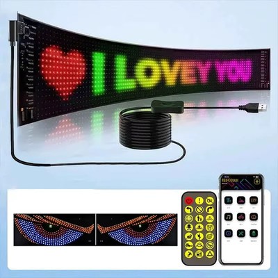 LED Matrix Pixel Panel Flexibel USB 5V Scroll Schild App Steuerung IP66 Waterproo