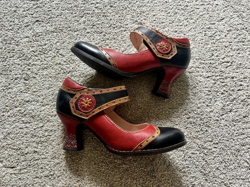 Decolte con tacco L'ARTISTE Spring Step taglia 37 'Nellea' floreale Mary Jane Artsy Boho