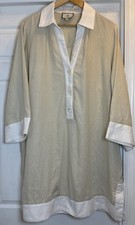 Tuckernuck Champagne Linen Collier 3/4 Sleeve  Dress Women’s Size XXL Coastal