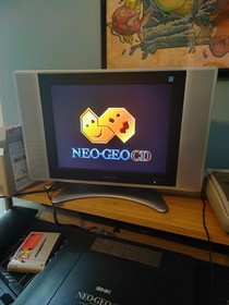 SNK Neo Geo CD Console Bundle &ndash; 2 Controllers + 2 Games &ndash; Tested Working