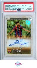 LIONEL MESSI GOLD 1/1  TOPPS CHAMPIONS LEAGUE  WINNER 2005 2023-24 AUTO  8 PSA 7