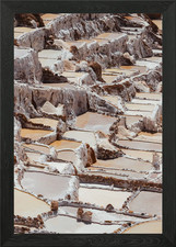 Salineras de Maras Framed Wall Art Poster Canvas Print Picture