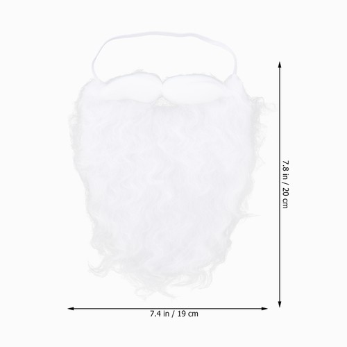 4 piezas Simulación Navidad Barba Blanca Fiesta Juegos con disfraces Santa Claus Barba Creativa - Imagen 11 de 12