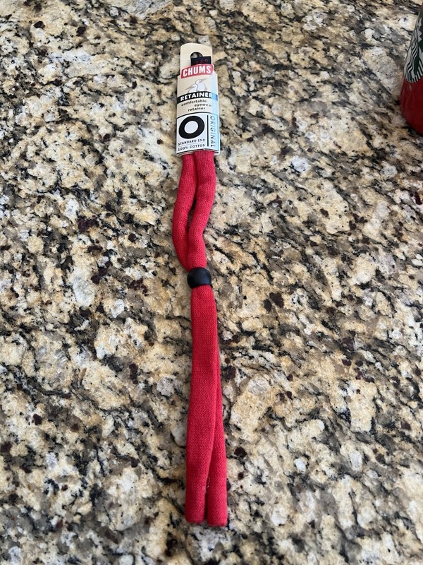 Chums Original Cotton Adjustable Eyeglass Retainer Cord Red for Glasses