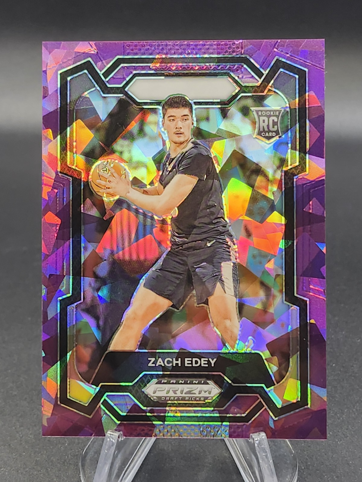 2024-25 Panini Prizm Draft Picks Prizms Purple Ice #1 Zach Edey /149
