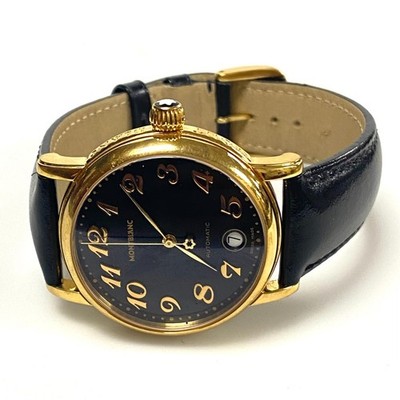 18k Yellow Gold Montblanc Meisterstuck 7004 Automatic Wrist Watch