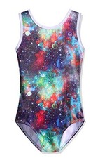 Girls Leotard Brand New Galaxy Shimmer Sz 10a Gymnastics Tumbling