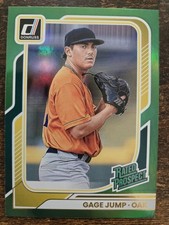 2026 Panini Donruss Rated Prospect Gage Jump Green SP /199 #128 Rookie Athletics