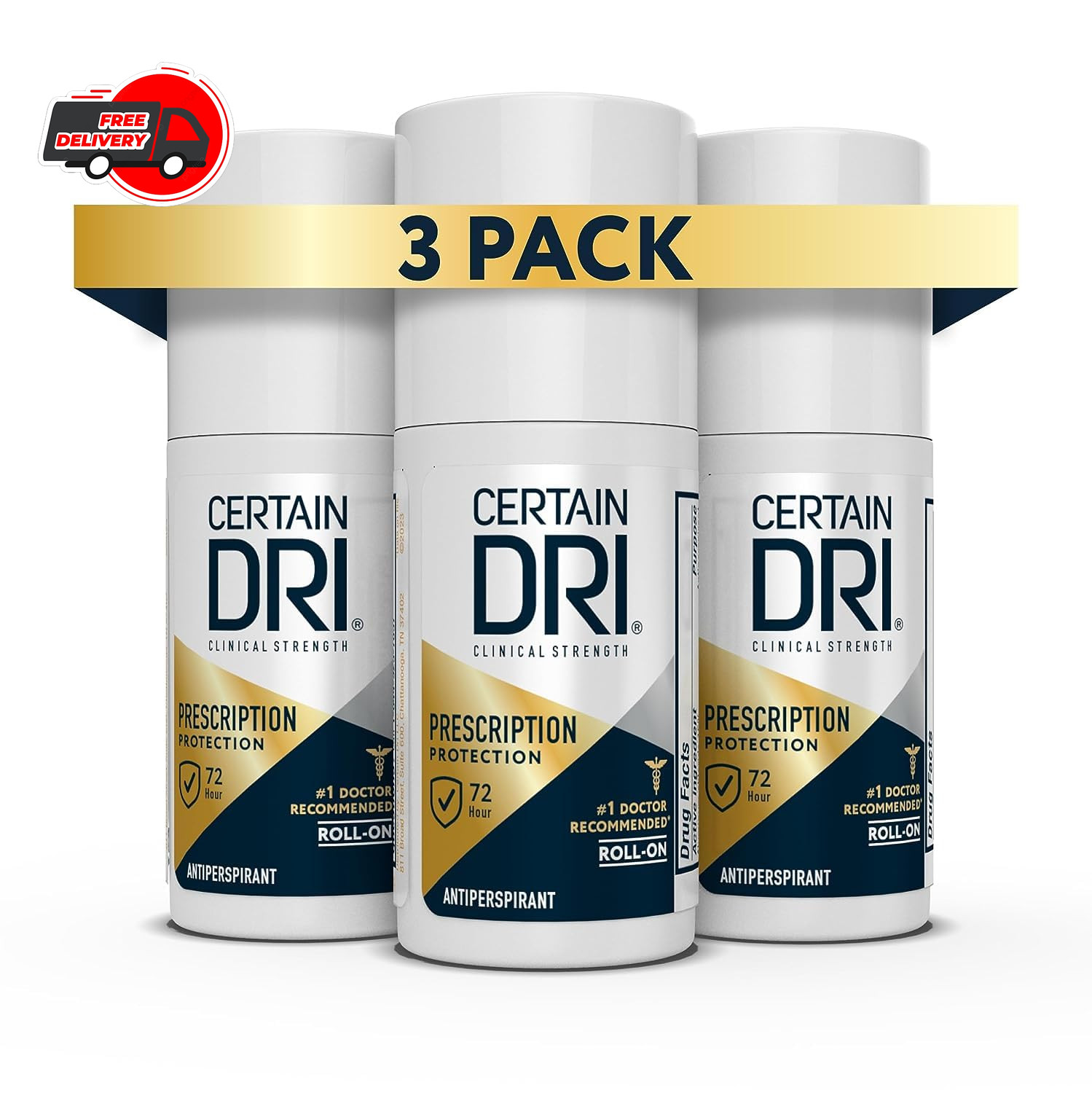 Certain Dri Clinical Antiperspirant 1.2 Ounce Pack Of 3 Prescription Strength