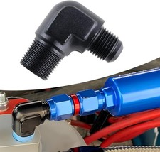 Male Flare to 3/8" NPT Male 90 Degree Fitting Adapter 6AN 6AN to 3/8 NPT