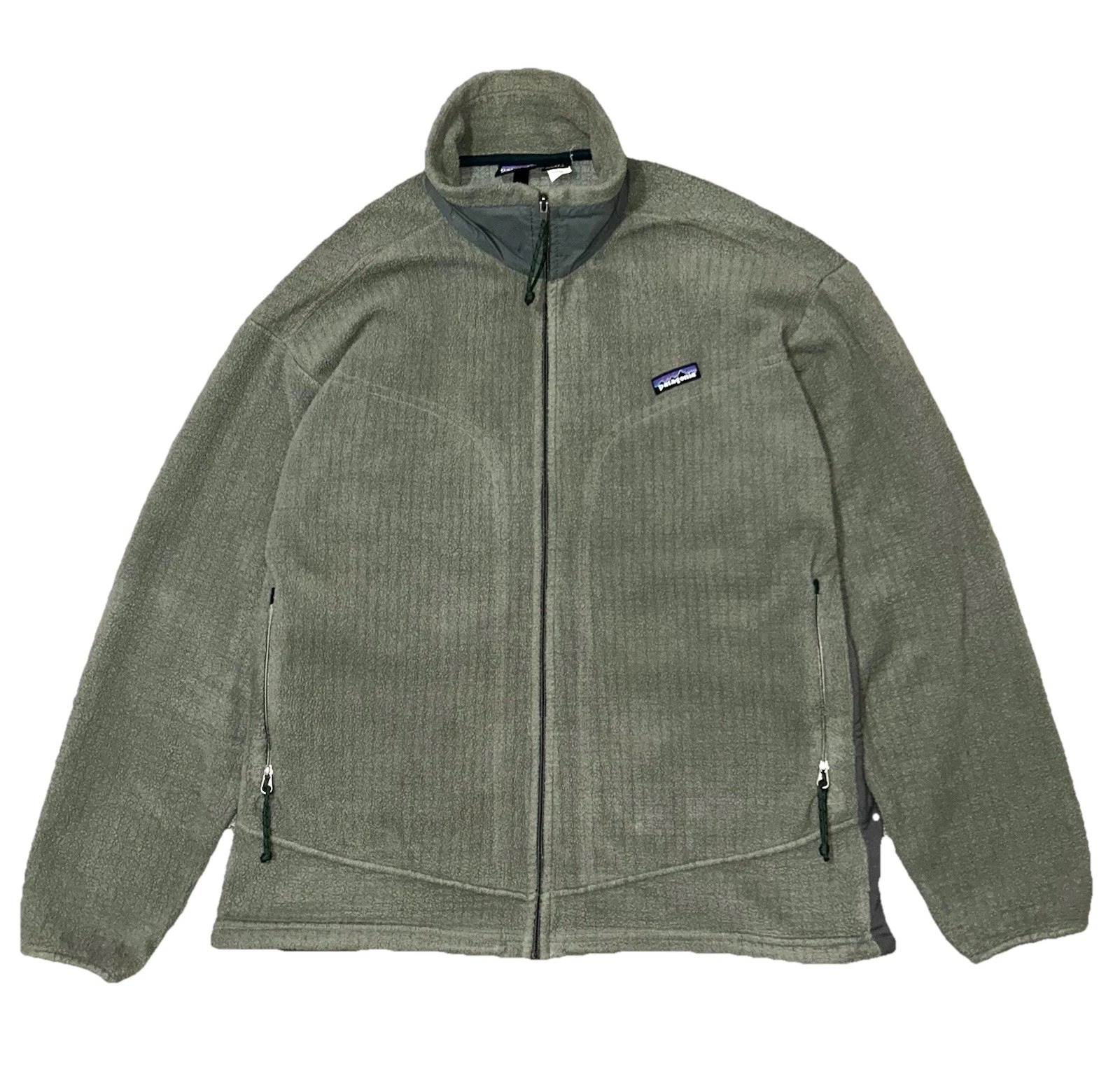 Vintage Patagonia R3 Polartec Sage Green Fleece Jacket Mens XL Made In USA