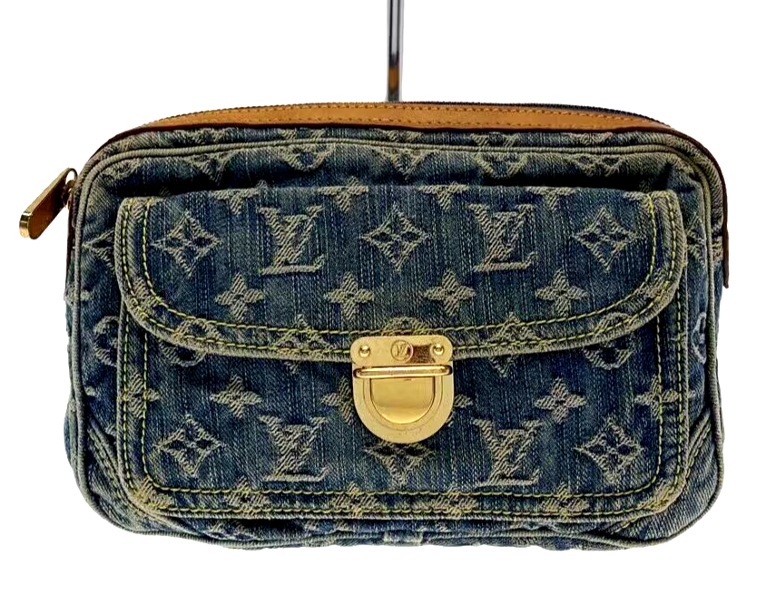LOUIS VUITTON Bum Bag M95347 Blue Monogram Denim Fanny Pack Pouch