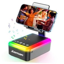Gifts for Men Women, Cell Phone Stand with Bluetooth Speaker and Light